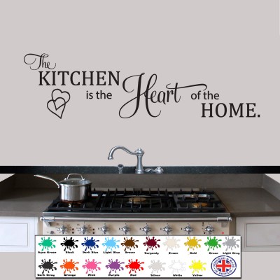 Wall Stickers Quote The Kitchen is The Heart of the Home, Wallart,  Decal    201509814225